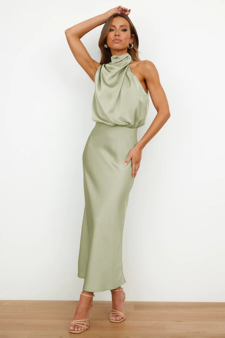 Lydia | Long Halterneck Dress