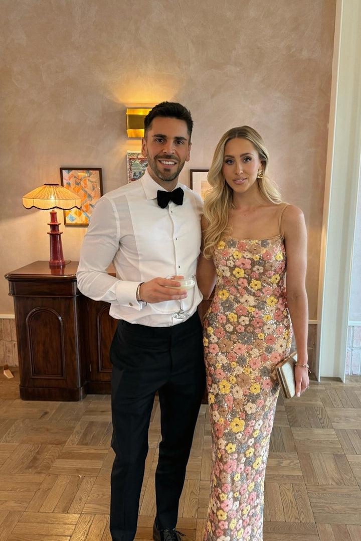 Vitoria | Floral Sequin Embellished Maxi Dress