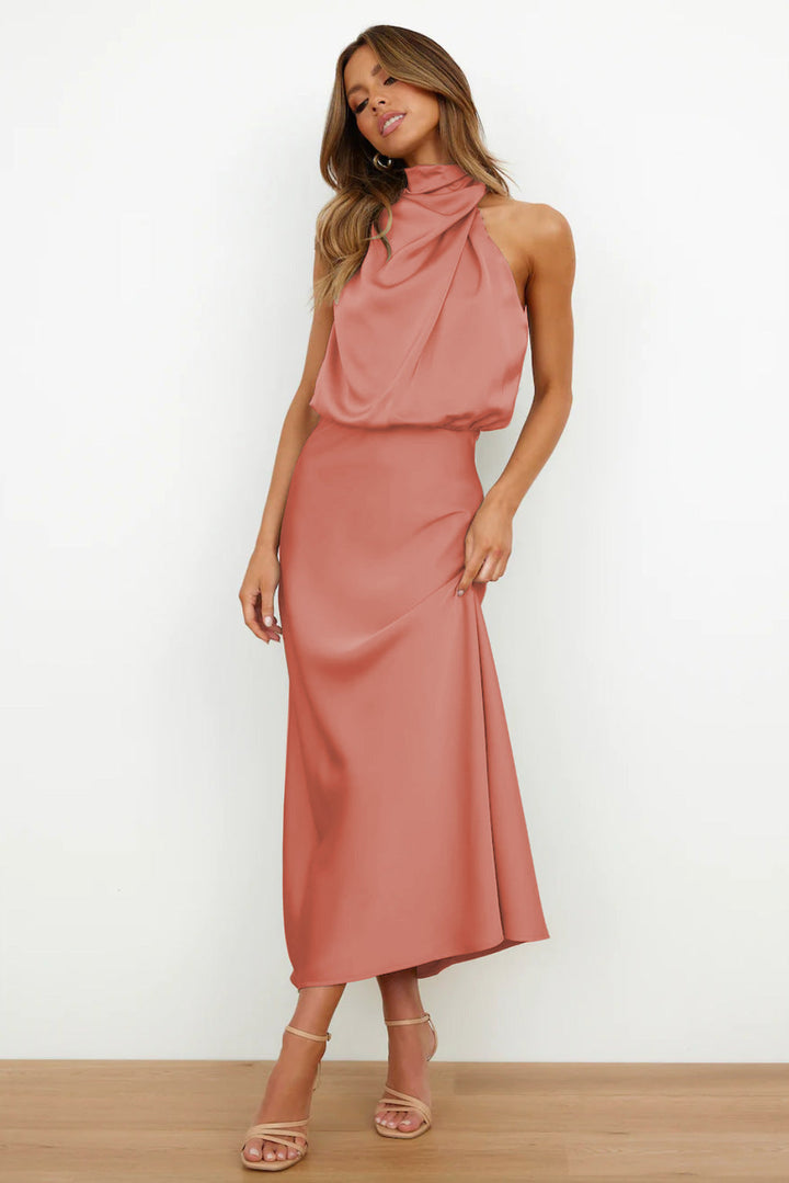 Lydia | Long Halterneck Dress