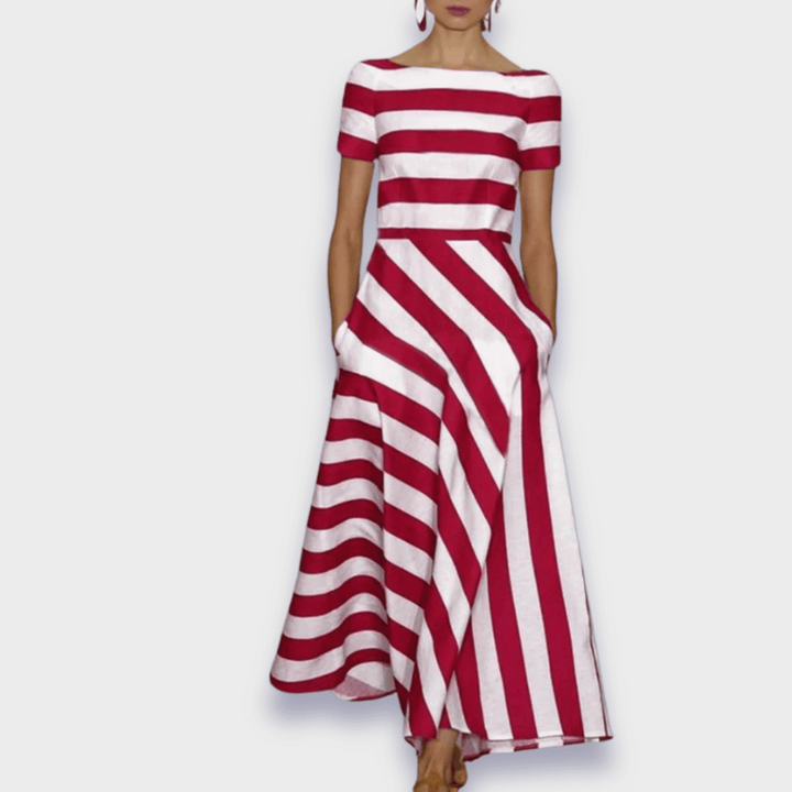Elia-Handmade Striped Maxi Dress