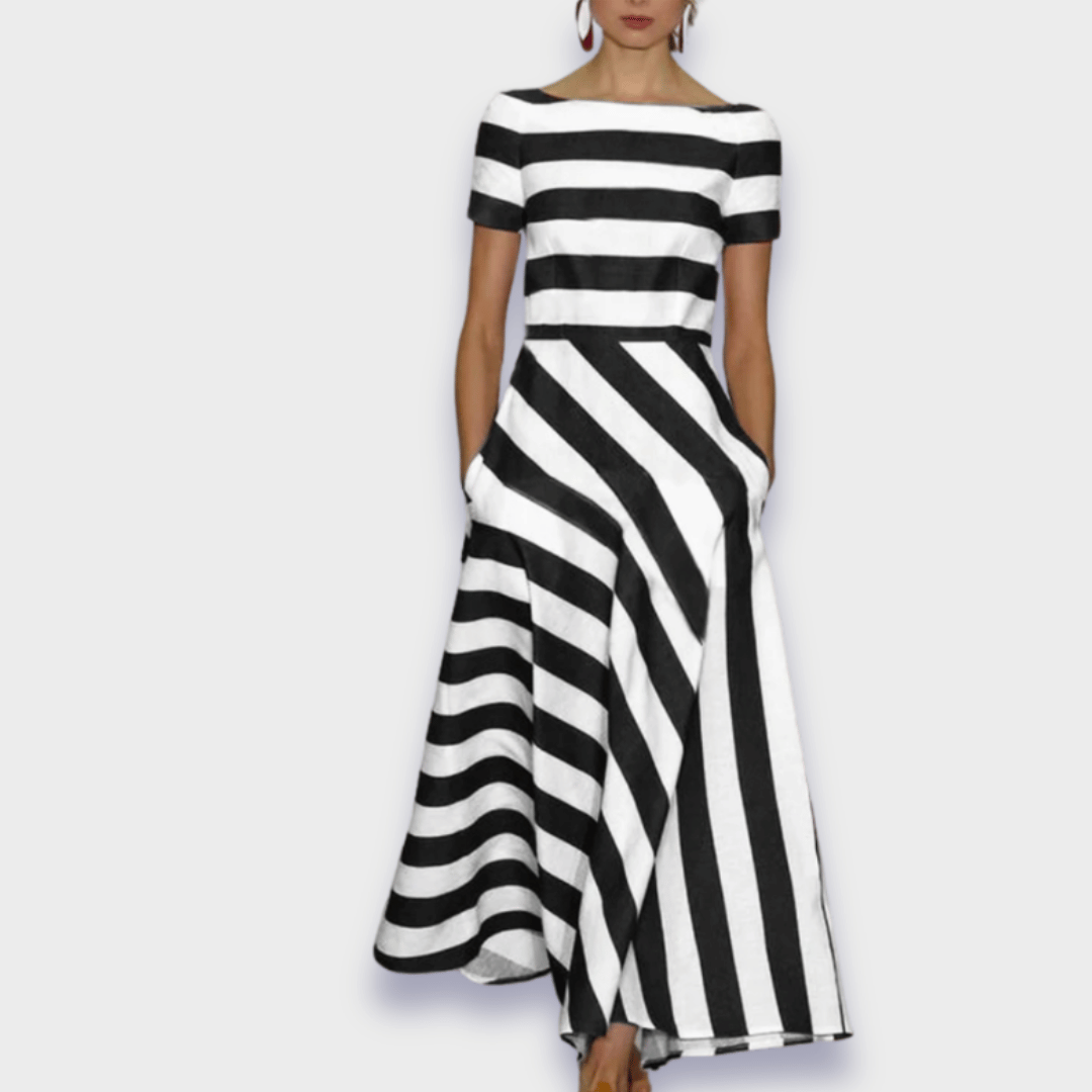 Elia-Handmade Striped Maxi Dress