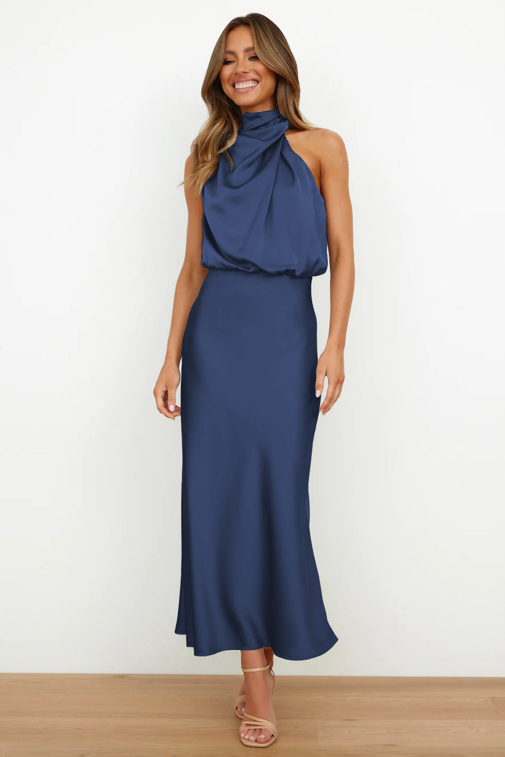 Lydia | Long Halterneck Dress