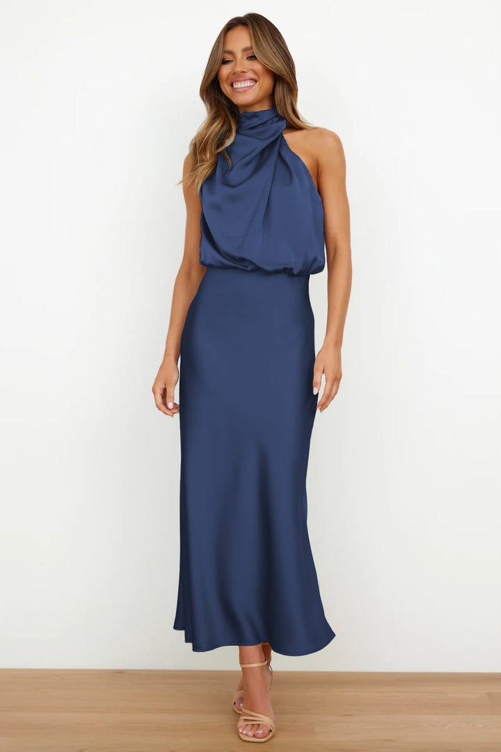 Lydia | Long Halterneck Dress