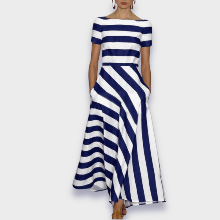 Elia-Handmade Striped Maxi Dress