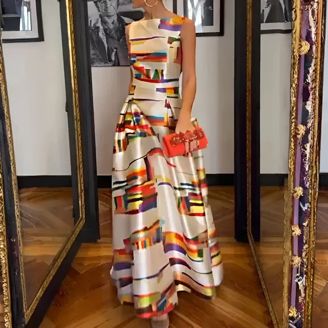 Hannah | Geometric Maxi Dress