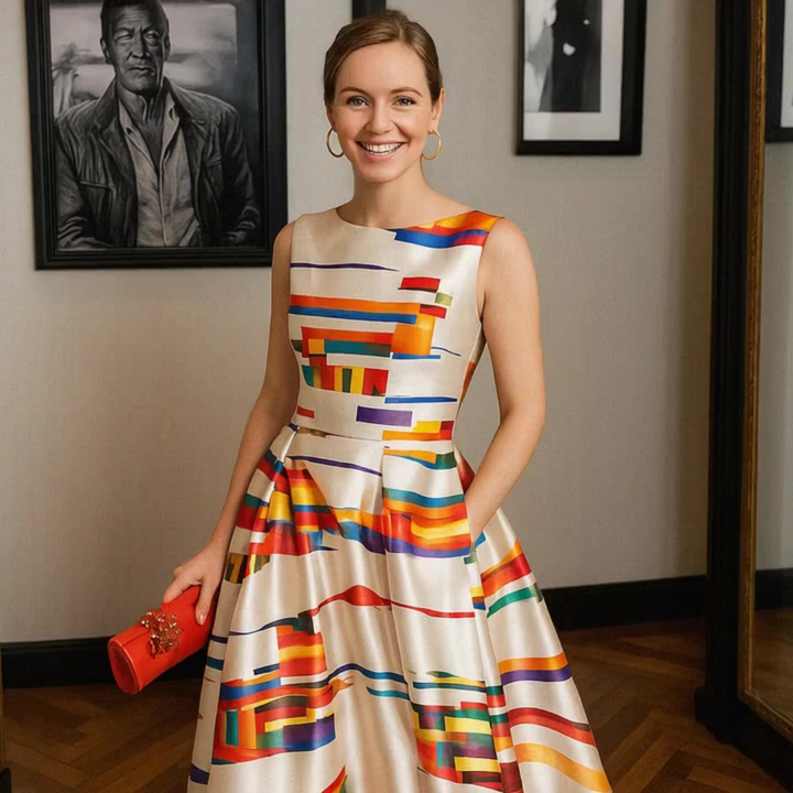 Hannah | Geometric Maxi Dress