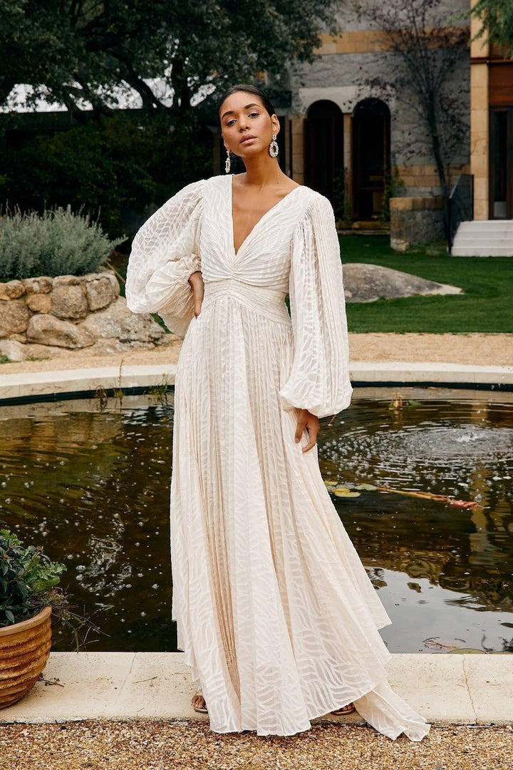 Mabel | Cream Maxi Dress by Allegory