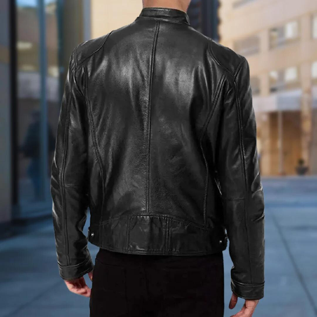 SANDRO- LEATHER URBAN JACKET