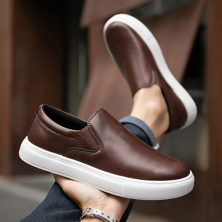Casual Leather Slip-On Shoes