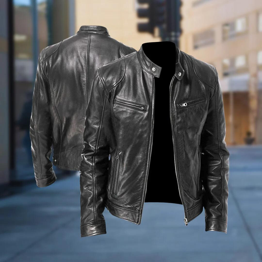 SANDRO- LEATHER URBAN JACKET