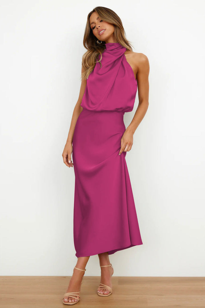 Lydia | Long Halterneck Dress