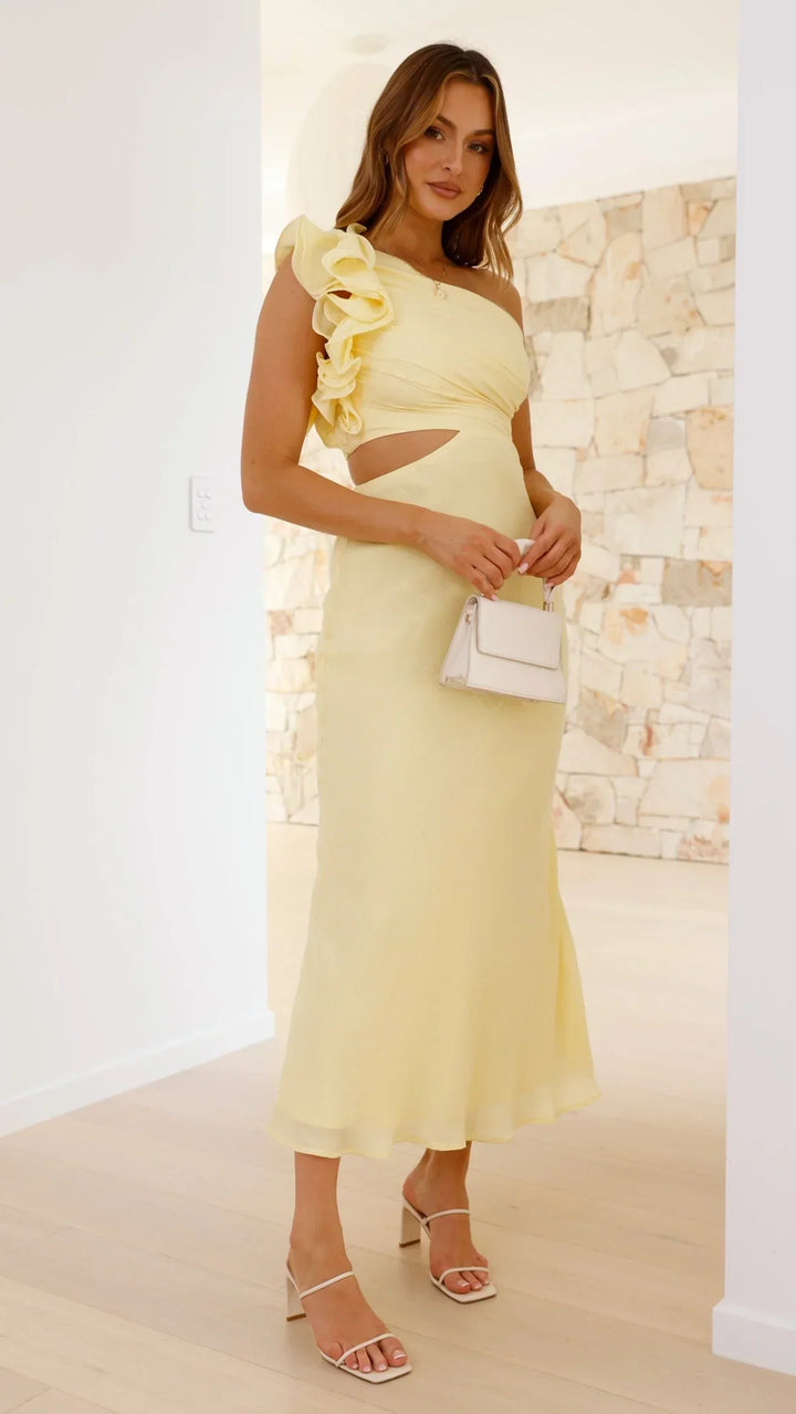 Blaire - One-shoulder maxi dress with cut-outs