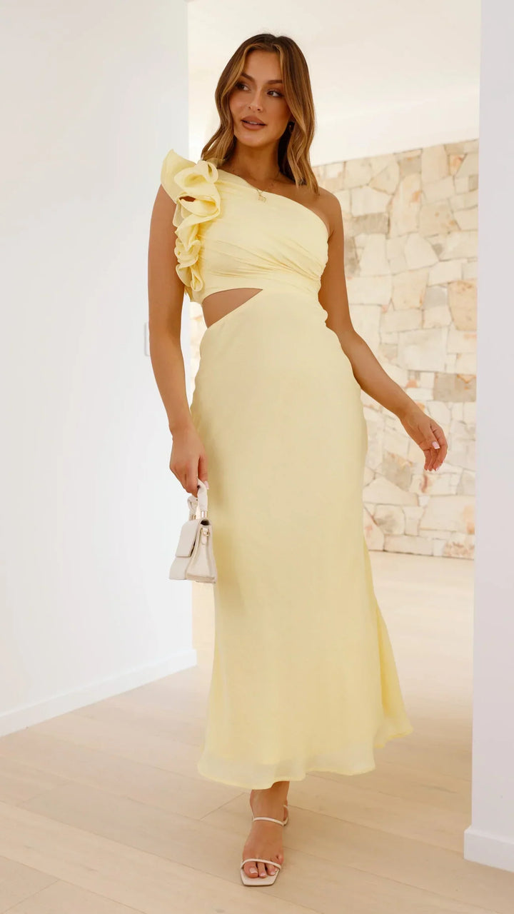 Blaire - One-shoulder maxi dress with cut-outs