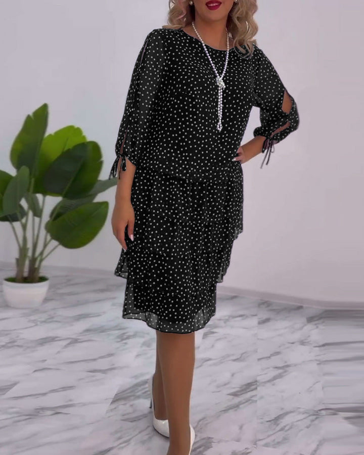 Rosalind | Layered Polka Dot Dress