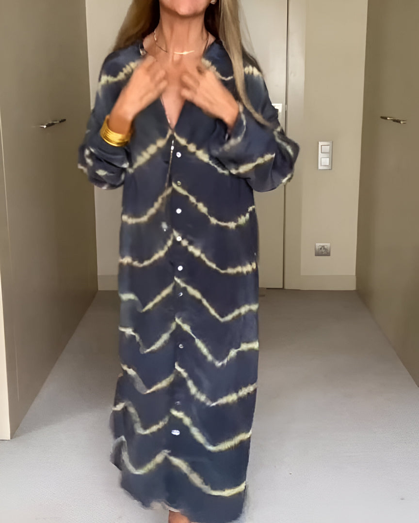 Julia™ | Boho Striped Maxi Dress