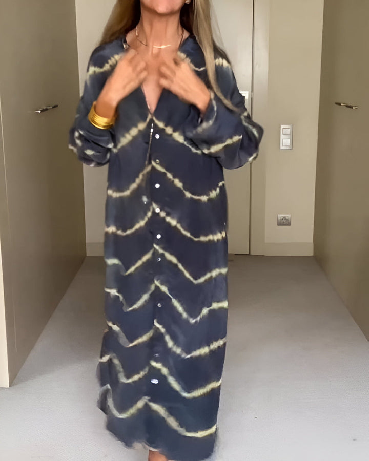 Julia™ | Boho Striped Maxi Dress