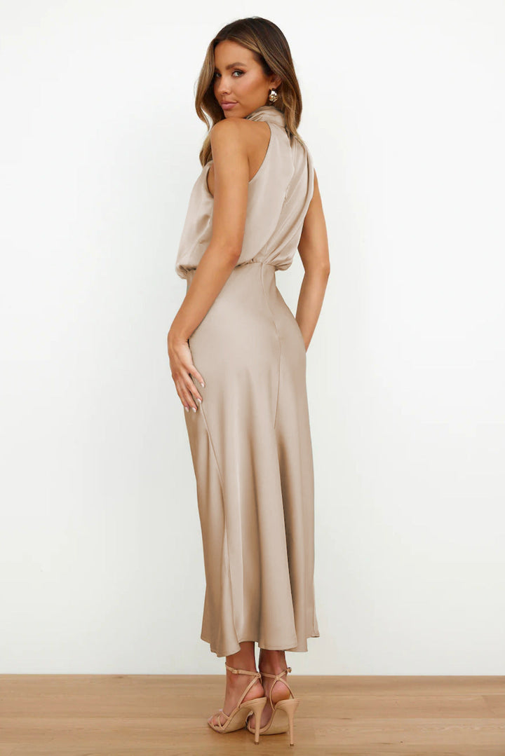Lydia | Long Halterneck Dress