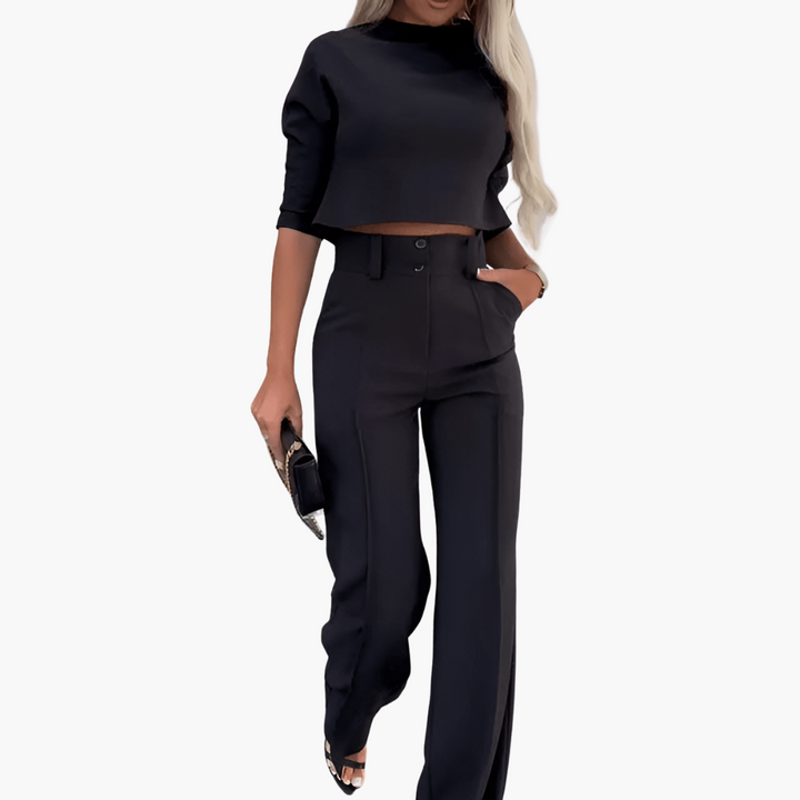 Cleo | Elegant Women’s Crop Top Set