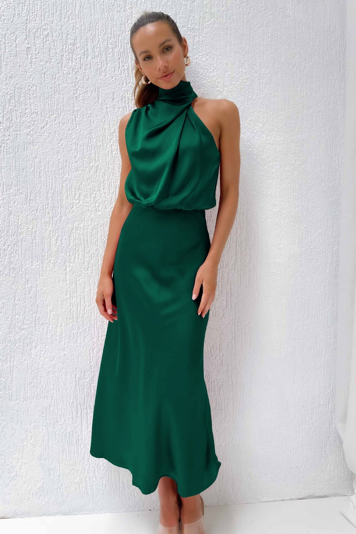 Lydia | Long Halterneck Dress
