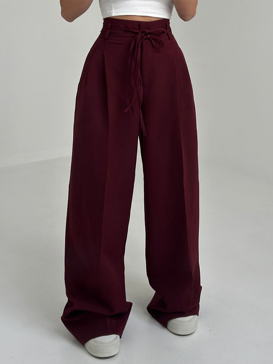 Odette - High-Waisted Pants with Wide Legs