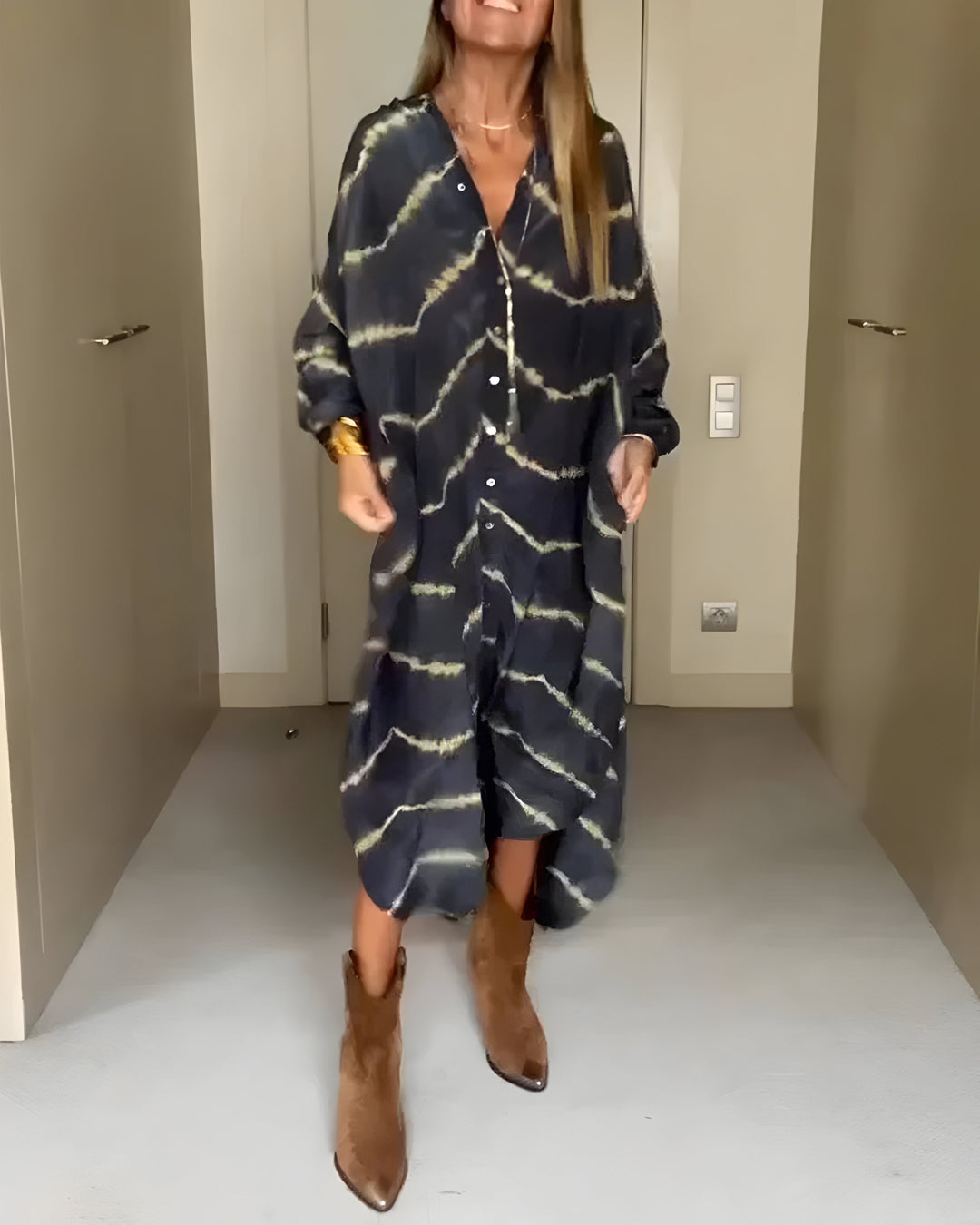 Julia™ | Boho Striped Maxi Dress