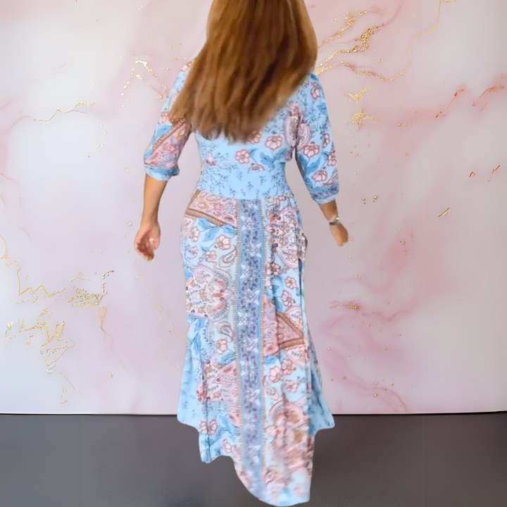 Alma | Elegant V-Neck Summer Dress