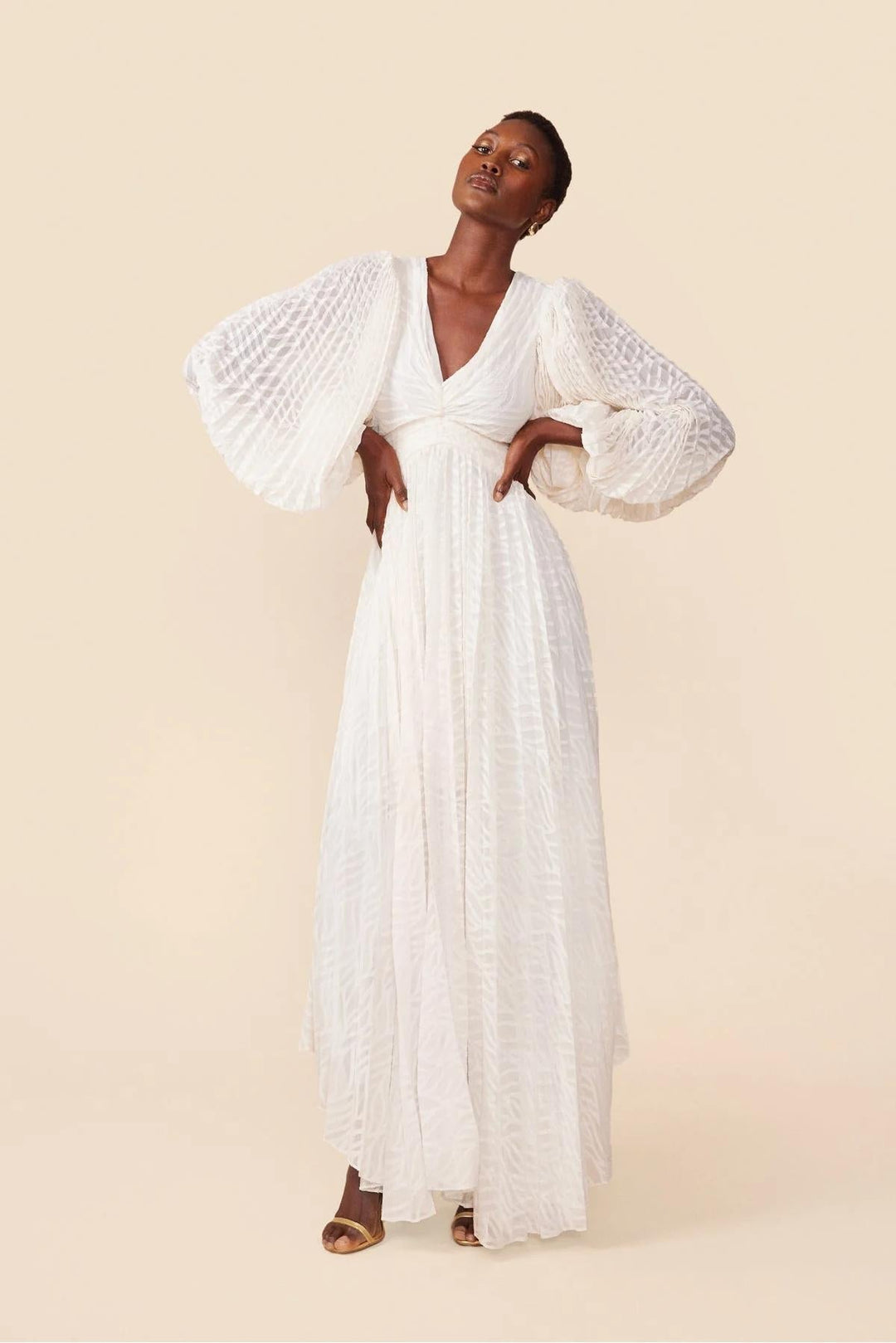 Mabel | Cream Maxi Dress by Allegory