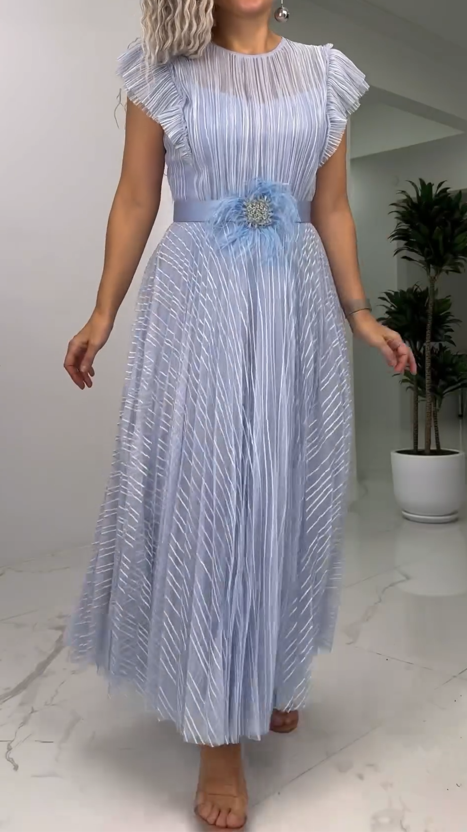 Leontine | Fitted Chiffon Dress