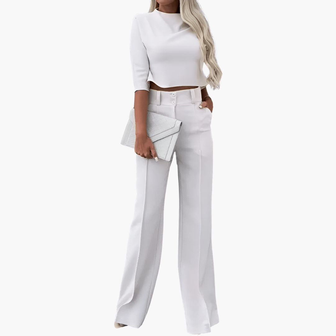 Cleo | Elegant Women’s Crop Top Set