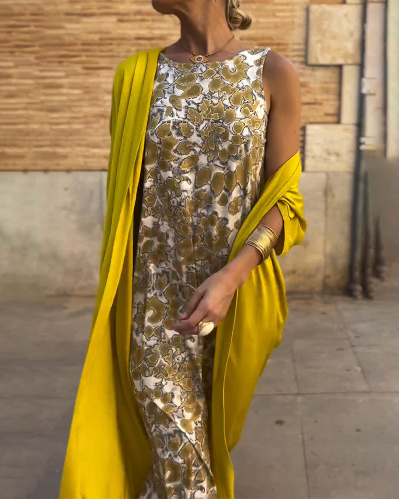 Noémie | Elegant Long Dress + FREE Matching Cardigan