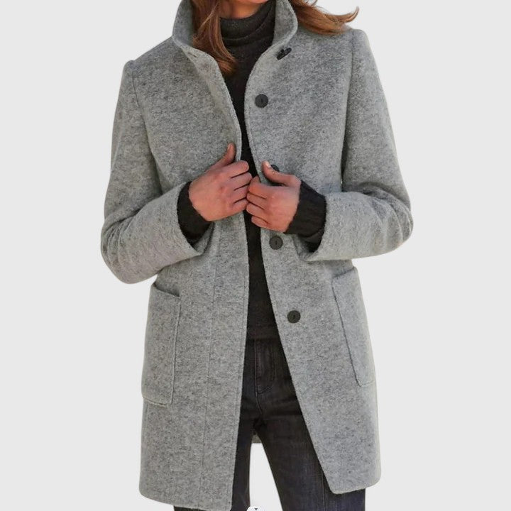 Elena® | Elegant Wool-Blend Coat