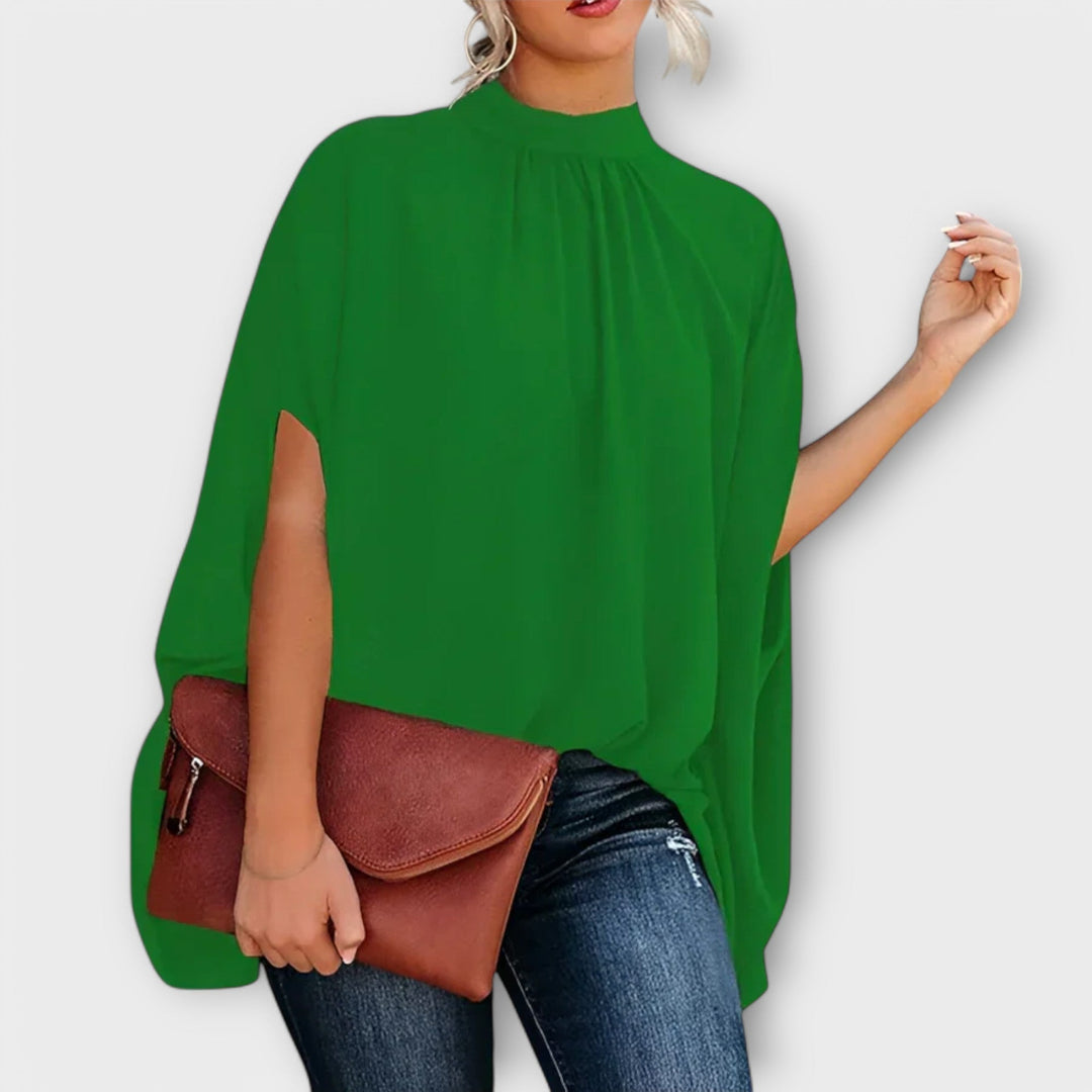 Emma |  Women’s Floral Print High-Neck Top