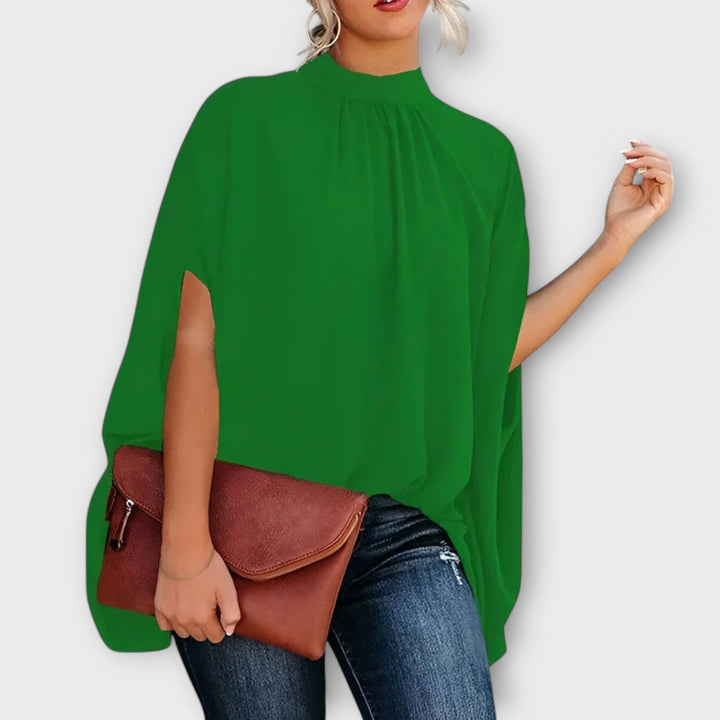 Emma |  Women’s Floral Print High-Neck Top