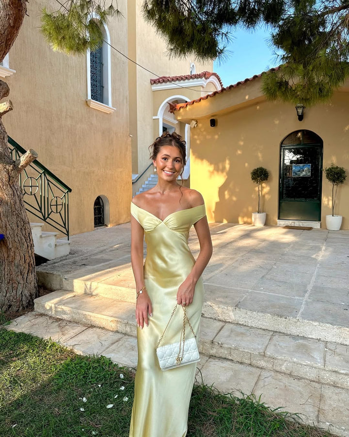 Emory - Backless Satin Maxi Dress