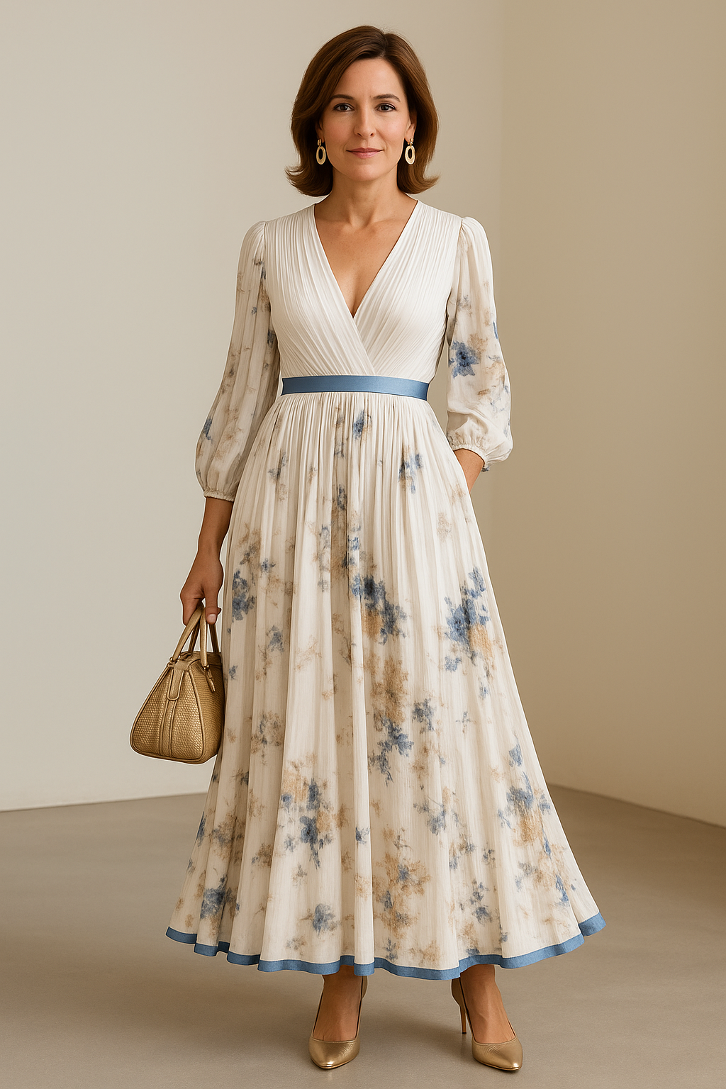 Hazel | Elegant Floral Maxi Dress