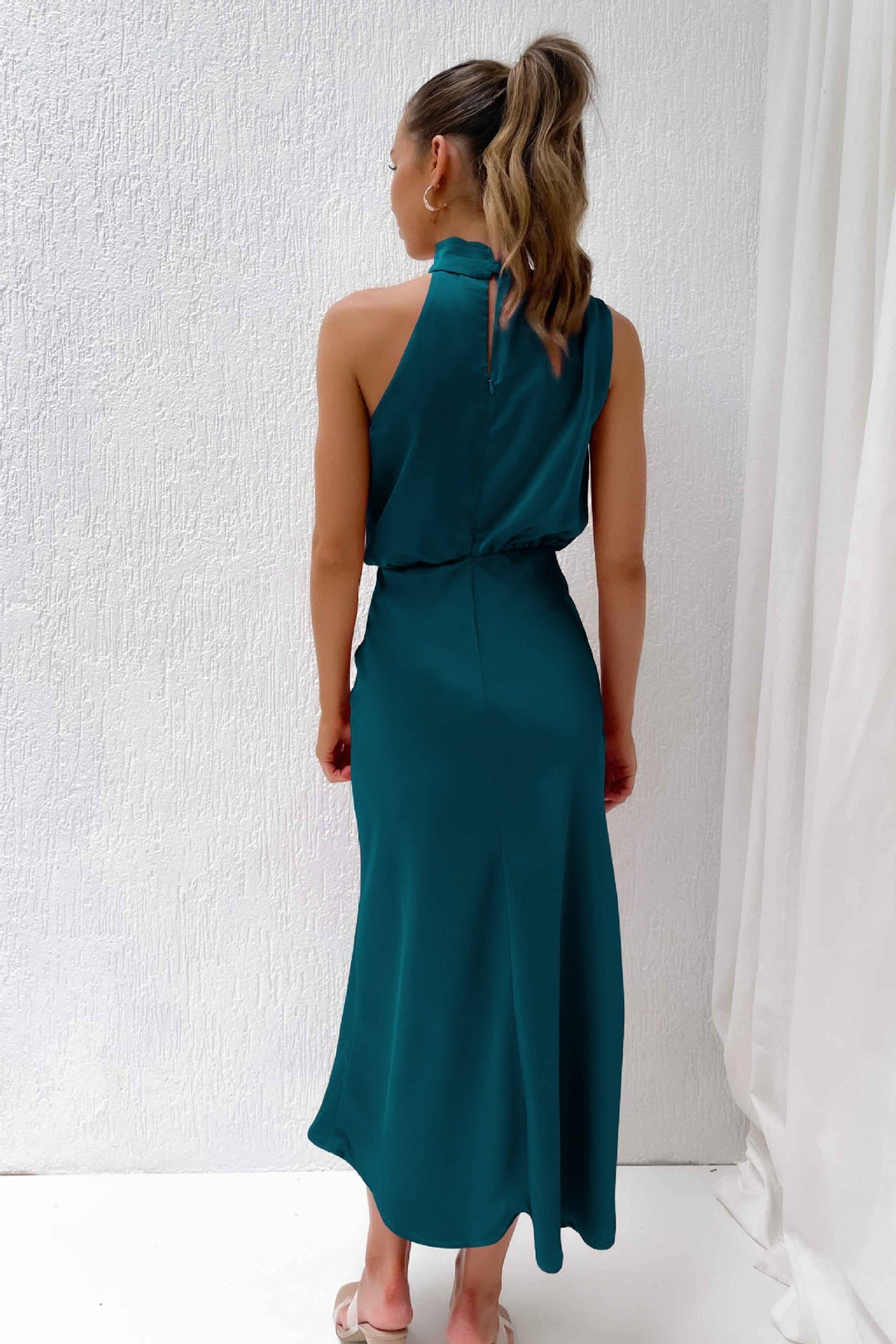 Lydia | Long Halterneck Dress