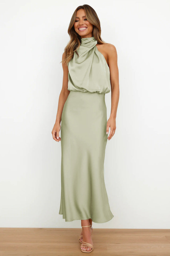 Lydia | Long Halterneck Dress