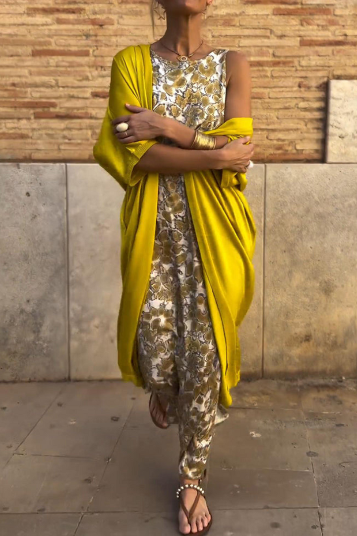 Noémie | Elegant Long Dress + FREE Matching Cardigan