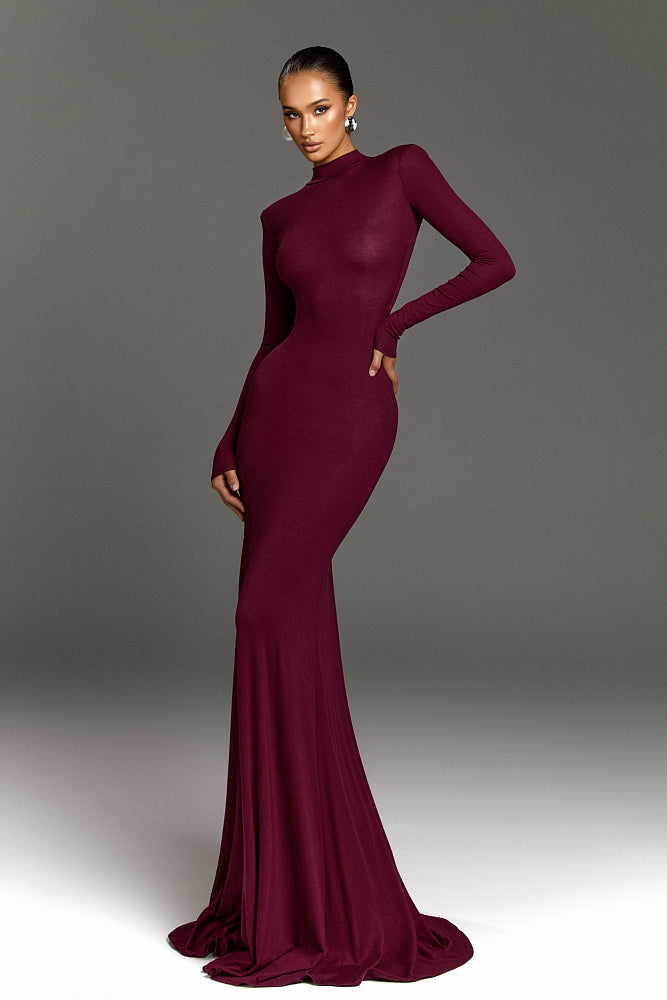 Eloise | Elegant Burgundy Mermaid Dress
