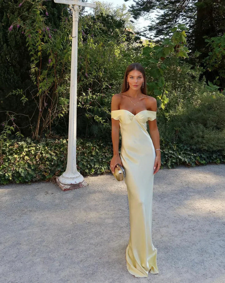 Emory - Backless Satin Maxi Dress