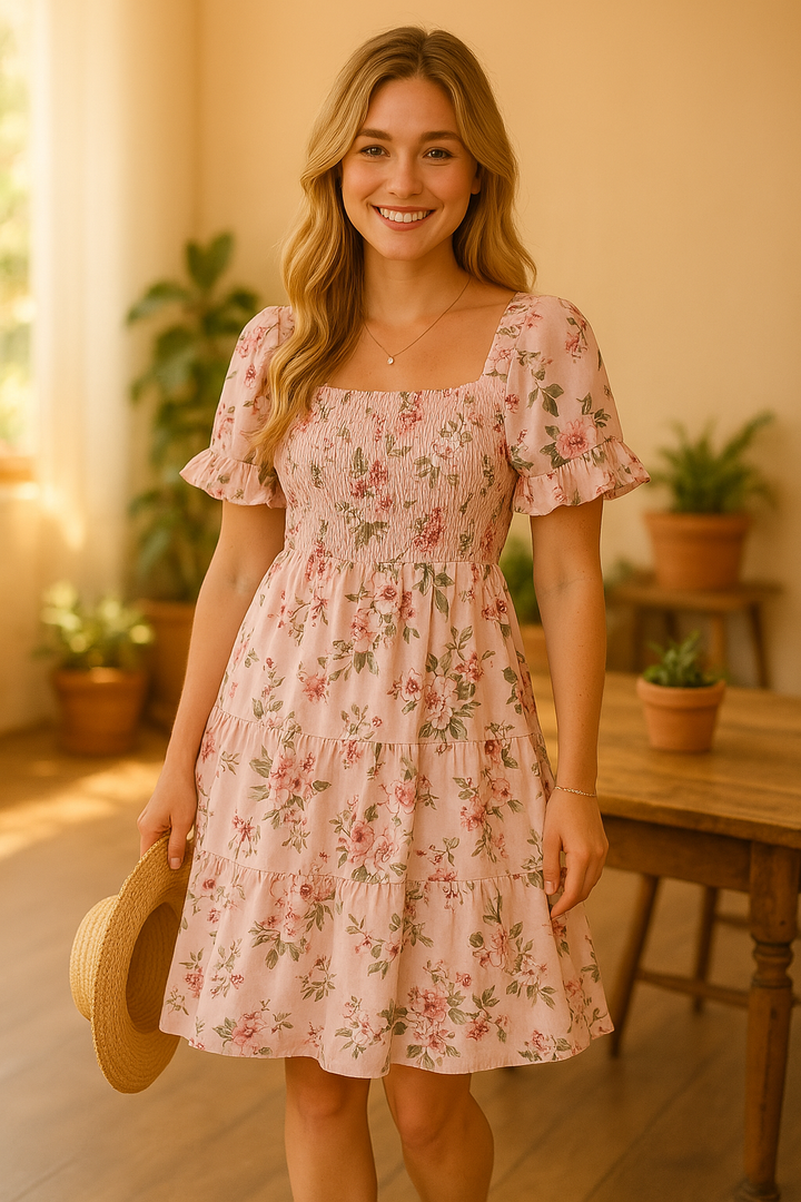 Giulia | Stylish Floral Tiered Dress