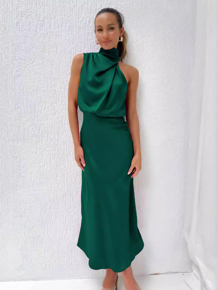 Lydia | Long Halterneck Dress