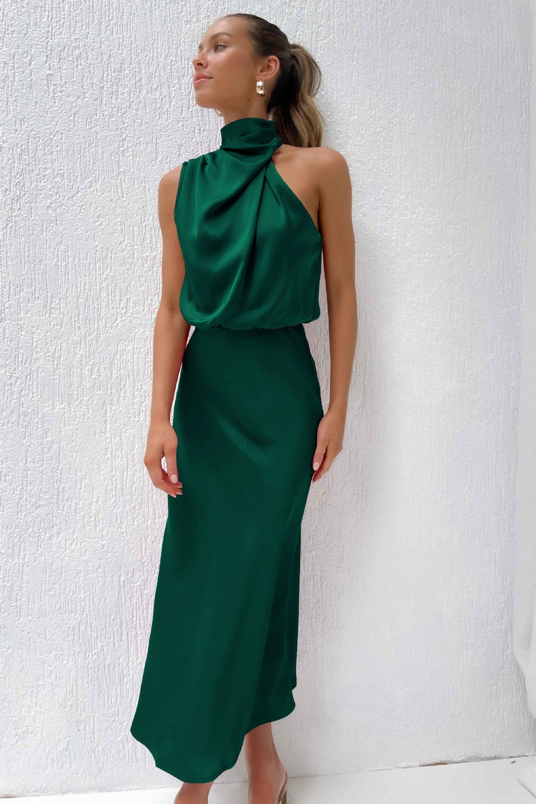 Lydia | Long Halterneck Dress