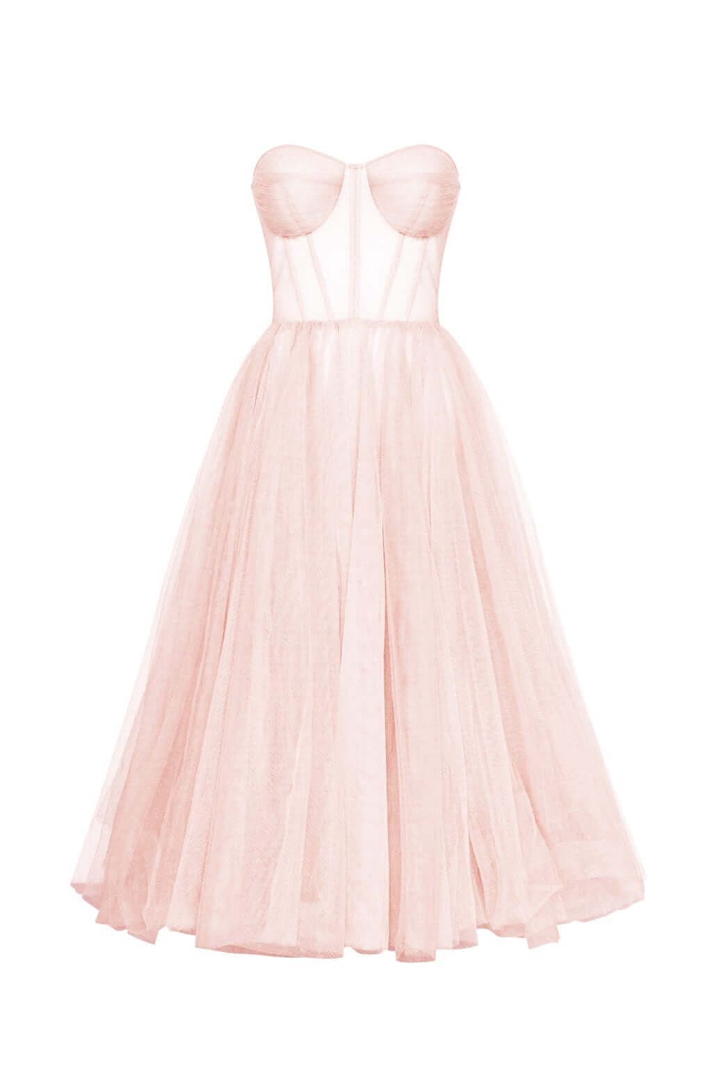 ADDISON|TULLE MIDI DRESS