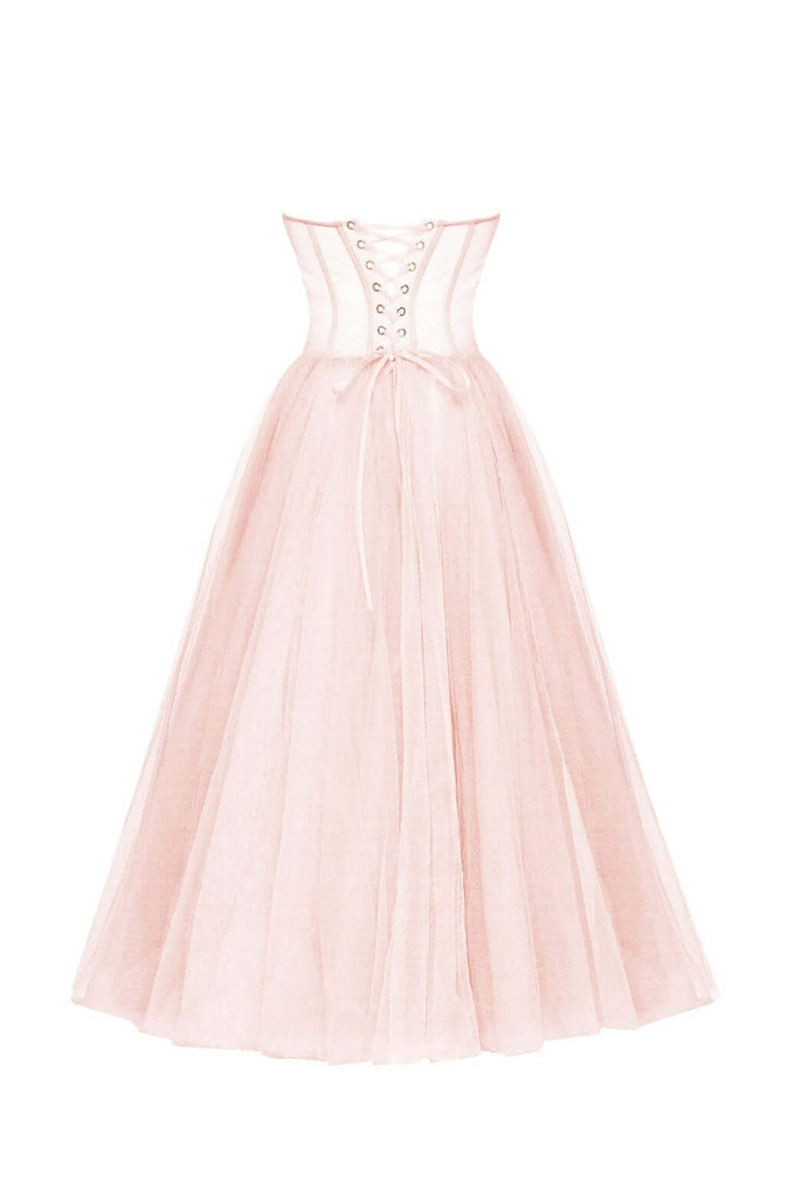 ADDISON|TULLE MIDI DRESS