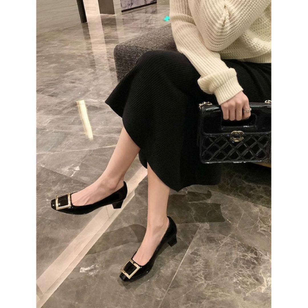 Narella - Elegant Mid-Heel Orthopedic Leather Sandals with Square Toe