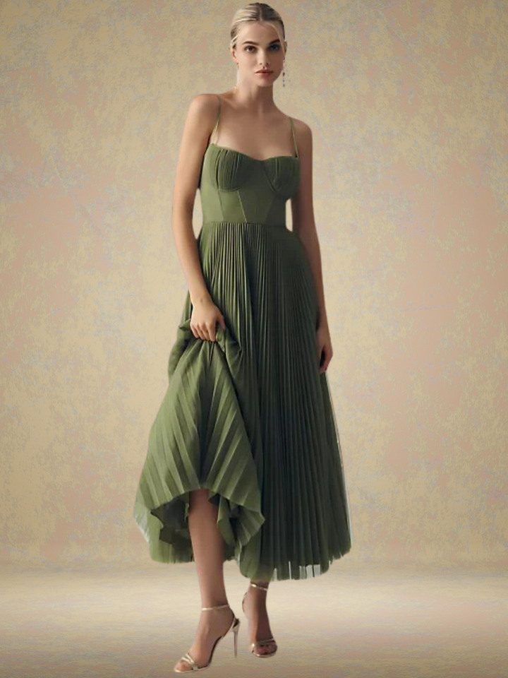Valentina| Romantic Pleated Dress