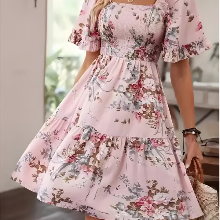 Giulia | Stylish Floral Tiered Dress