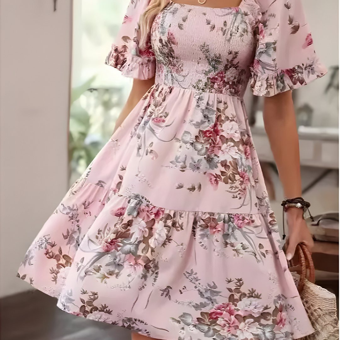 Giulia | Stylish Floral Tiered Dress