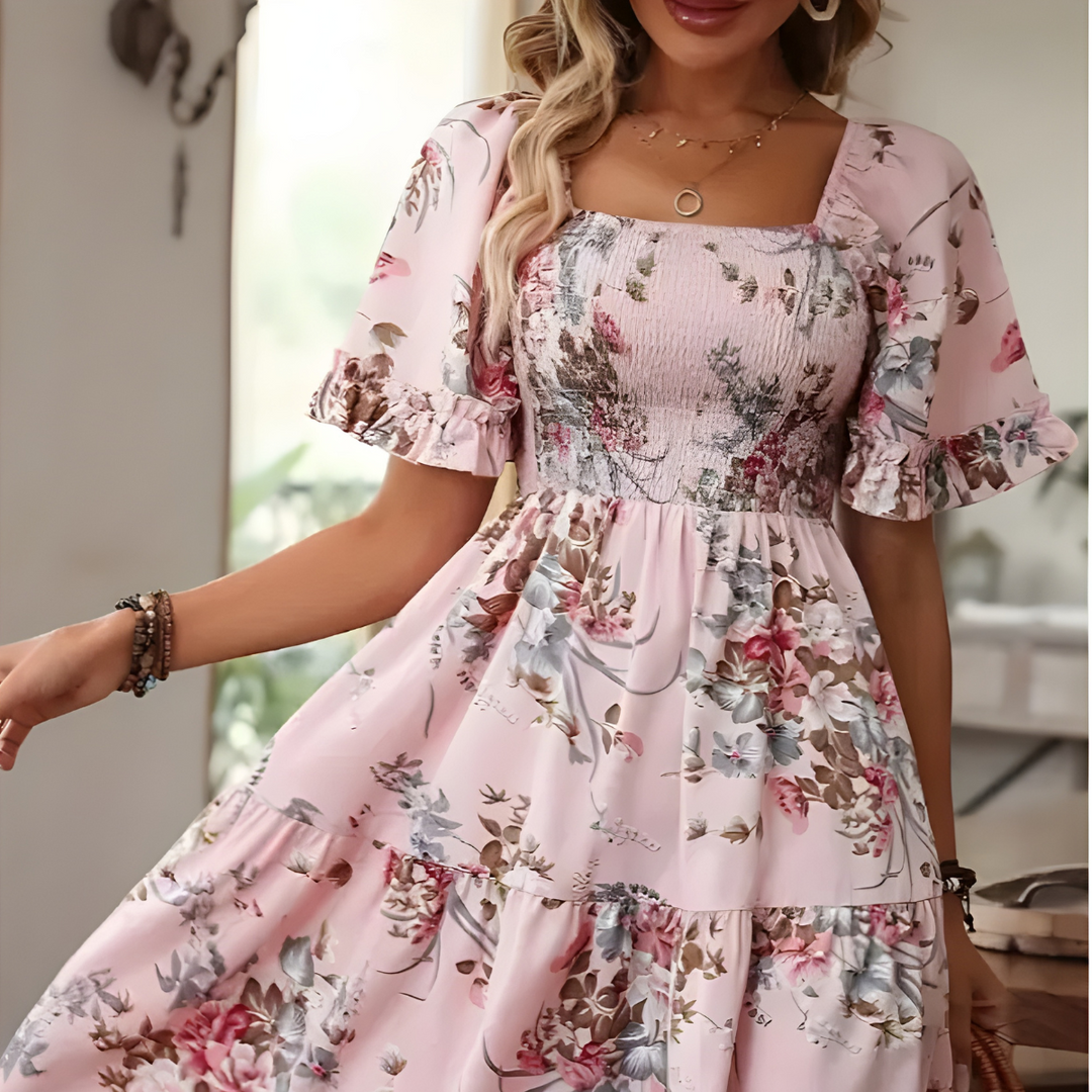 Giulia | Stylish Floral Tiered Dress